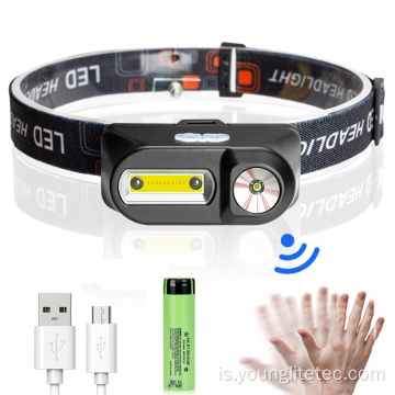 Portable Dual Light Source Rechargeable Sensor Headlamp